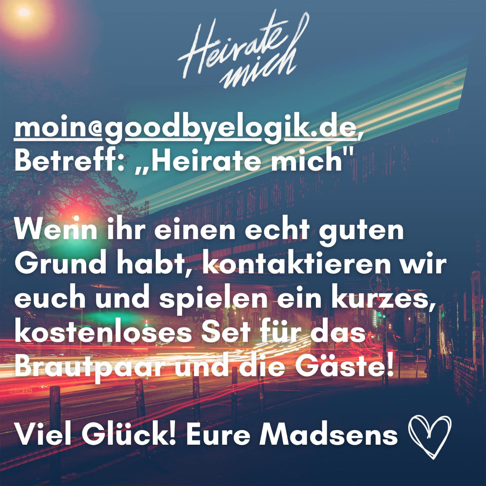 Das Hebst Du Von Deiner Hochzeit Auf 94 MADSEN auf deiner Hochzeit – MFC NEWS